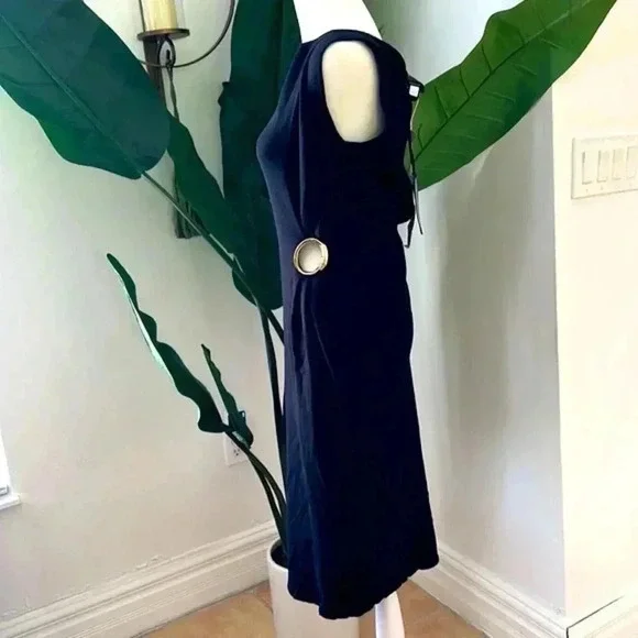 Cavalli Class SZ 6 Evening Maxi Black Dress - Picture 4 of 13